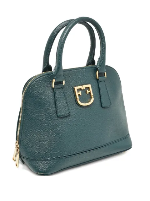 Furla Dome-logo top-handle tote bag Green 1091588