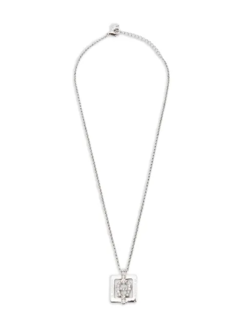Aigner Kids crystal square-pendant necklace Silver 736168