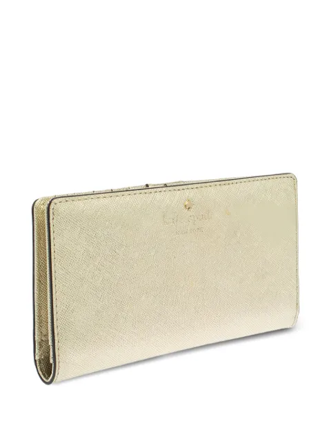 Kate Spade leather zip wallet Gold 463481