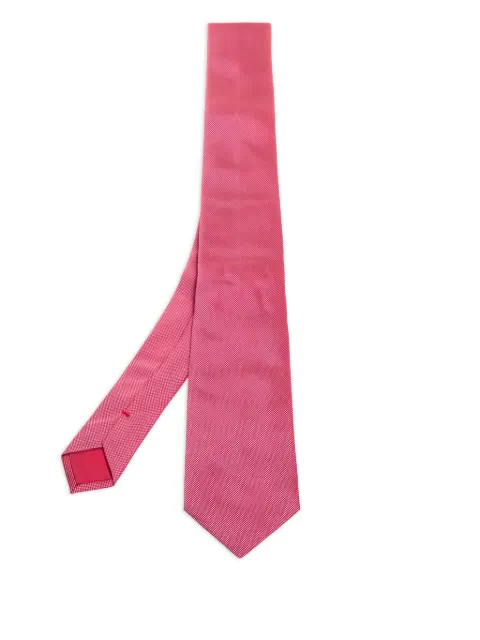 BOSS micro-dot silk tie Red 365213