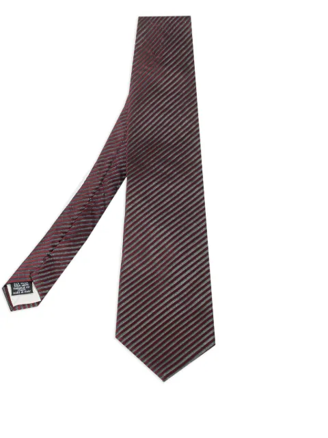 BOSS striped silk tie Red 454639