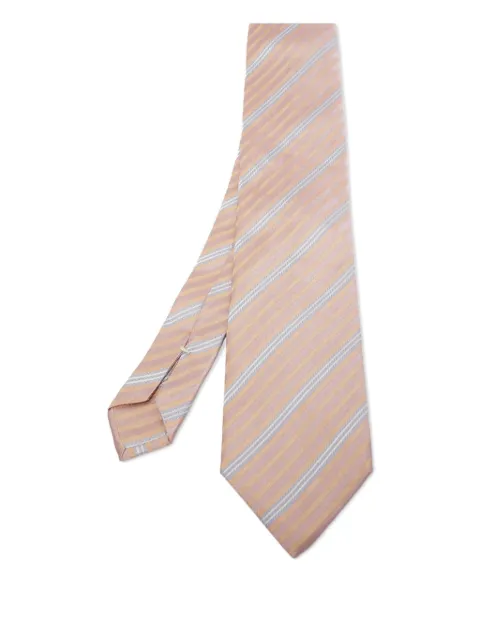 Ermenegildo Zegna Vintage striped silk tie Pink 766611
