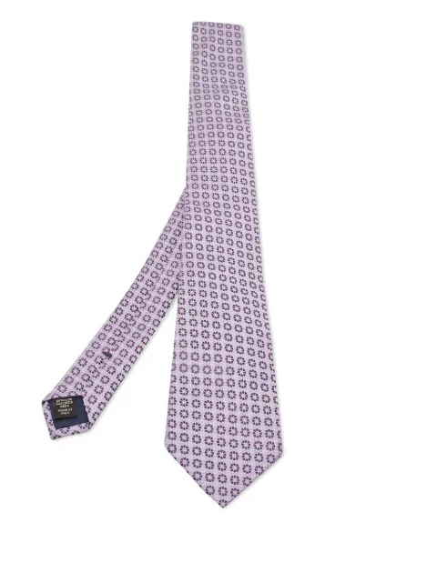 Ermenegildo Zegna Vintage floral-pattern silk tie Purple 836011