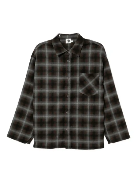 b+ab checked shirt jacket Blue 5F112BS