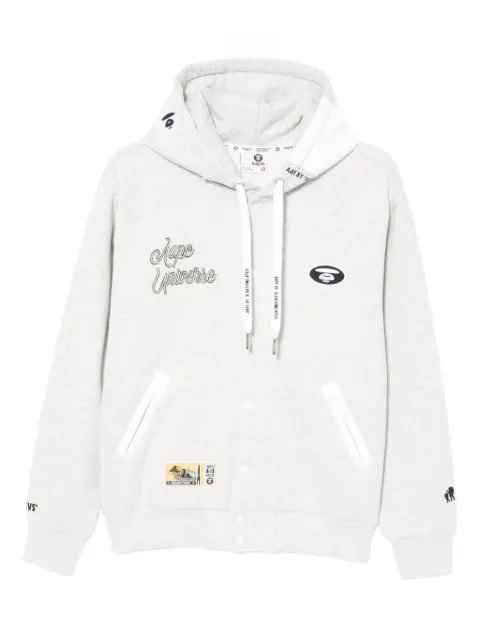 AAPE BY *A BATHING APE® logo-embroidered hoodie Grey ASWC392XAP