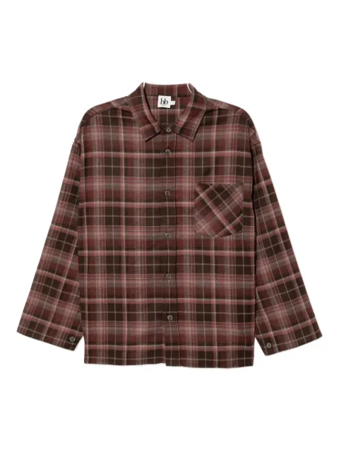 b+ab checked shirt jacket Red 5F112AS