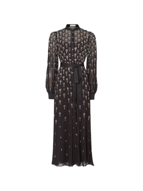 Temperley London buttoned embellished maxi gown Black 25AWFDA54587