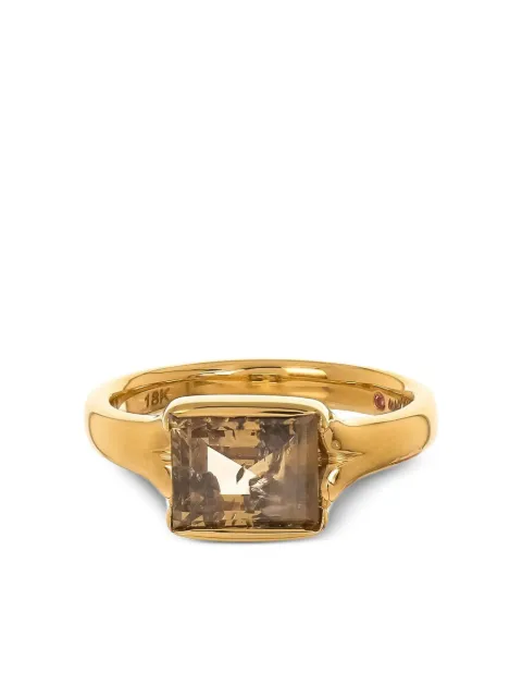 NIMO WITH LOVE 18K yellow gold The Stacker pink sapphire and diamond ring Gold RG2910