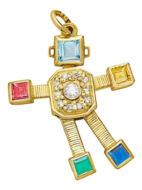 Van Robot 18K yellow gold Heart multi-stone pendant Gold VJH24