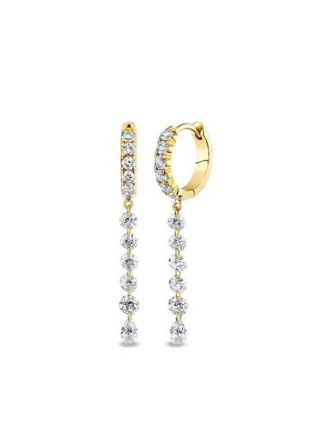 Logan Hollowell 18K yellow gold diamond hoop earrings Gold LHE1383YGWDS