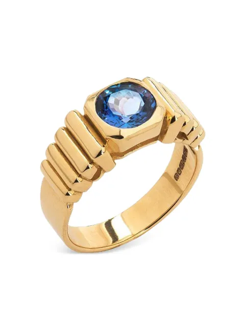 Van Robot 18k yellow gold Van Inca tanzanite signet ring Gold VIST21