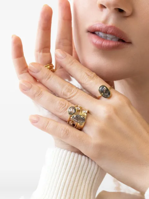 NIMO WITH LOVE 18K yellow gold Hexagon diamond ring Gold RG3288