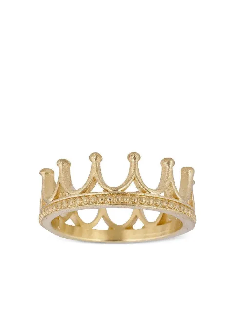 Tanya Farah 18K yellow gold Etruscan Crown ring Gold RCRWNCLS01