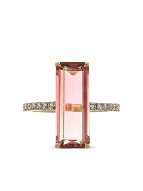 YI Collection 18K yellow gold Supreme diamond and pink tourmaline ring Gold HRPTDBS