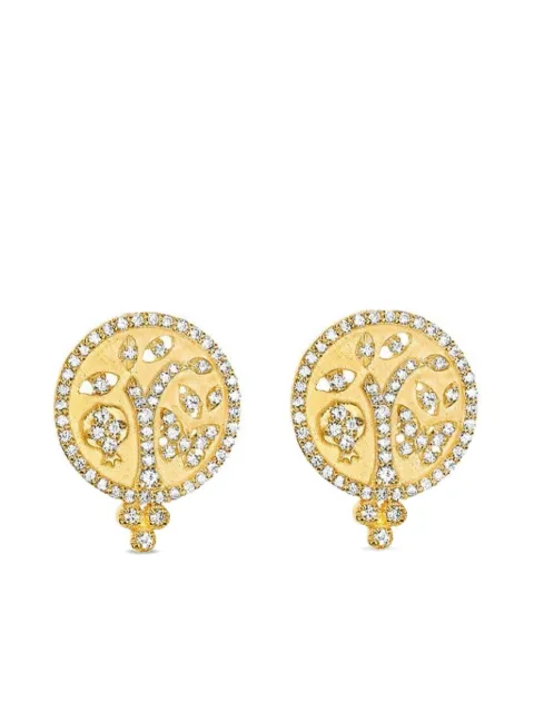 Tanya Farah 18K yellow gold Tree of Life diamond earrings Gold ETOL15DIHCO01