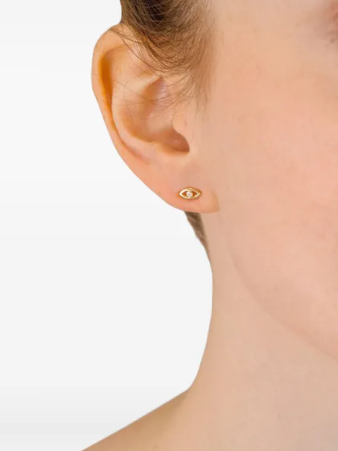 Anzie 14K yellow gold Icon Evil Eye diamond earring Gold J100DS