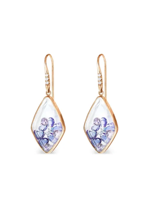 Moritz Glik 18k yellow gold Kite sapphires and diamonds earrings Yellow E991B