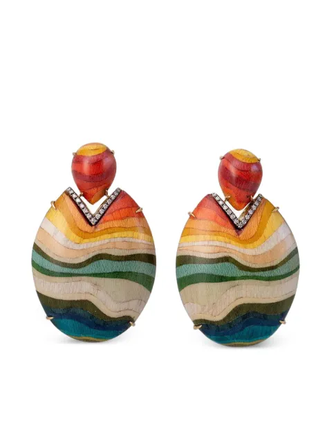 SILVIA FURMANOVICH 18k yellow gold Rainbow diamond earrings Gold BR7809