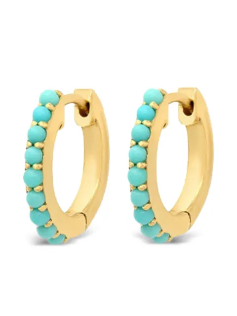 Jennifer Meyer 18k yellow gold small huggie turquoise earrings Gold JMJYGTSMHUGGIEE