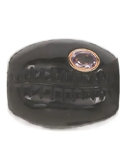 Dezso 18k rose gold Cowry tiger-eye and garnet bead charm Pink DCWOVGT