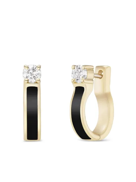Melissa Kaye 18K yellow gold diamond hoop earrings Gold E2408AY