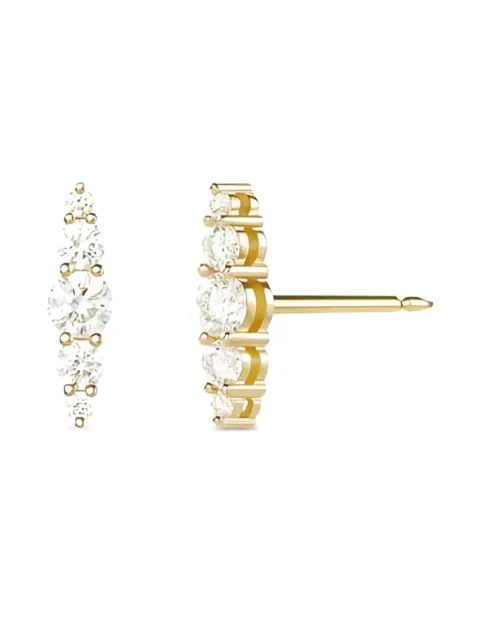 Melissa Kaye 18K yellow gold Aria diamond earrings Yellow E1805AY