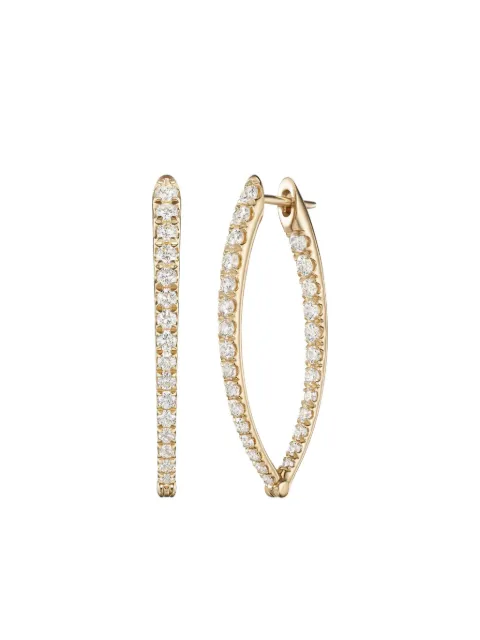 Melissa Kaye 18K yellow gold medium Cristina diamond hoop earrings Gold E1310AY