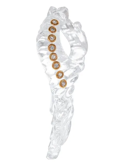 Dezso 18K rose gold diamond charm Pink DMIBNDMCRC