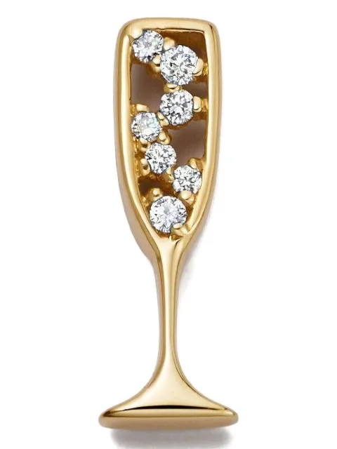 Loquet 18K yellow gold diamond charm Gold CHMDRINKCHAMP18YG