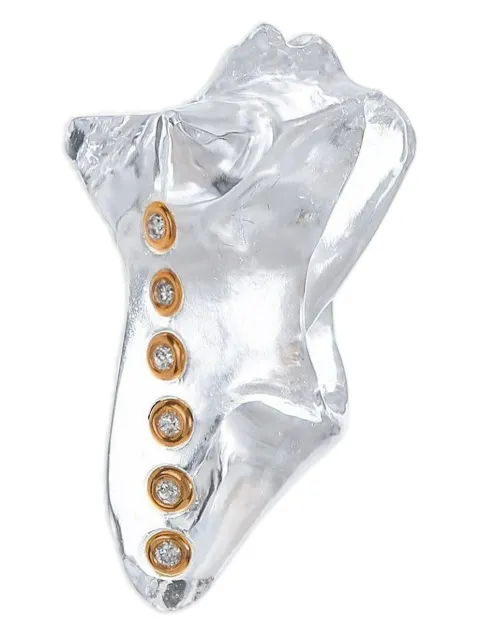 Dezso 18K rose gold diamond pendant Pink DMICKBDDMCRC
