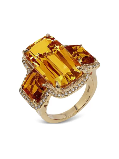 Goshwara 18K yellow gold Gossip citrine diamond ring Gold JR0106CTY