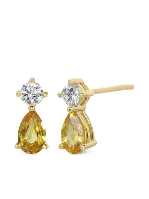 Anita Ko 18K yellow gold Violet sappire and diamond stud earrings Gold AKEVIOYSYG