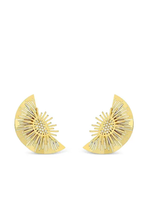 Carol Kauffmann 18K yellow gold Diamond Explosion earrings Gold BREXPH04
