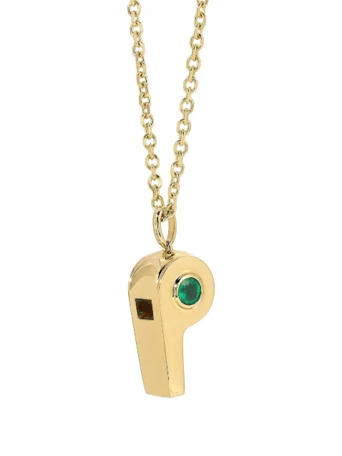 Anita Ko 18K yellow gold whistle emerald necklace Gold AKNWREMYG