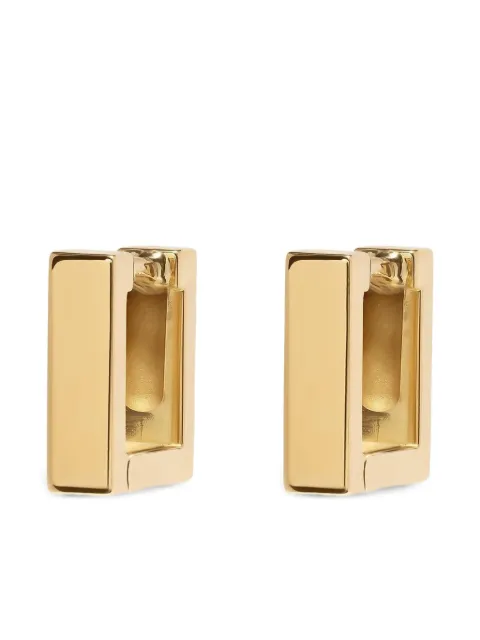 Azlee 18K yellow gold Mosaic hoop earrings Gold E1435G18