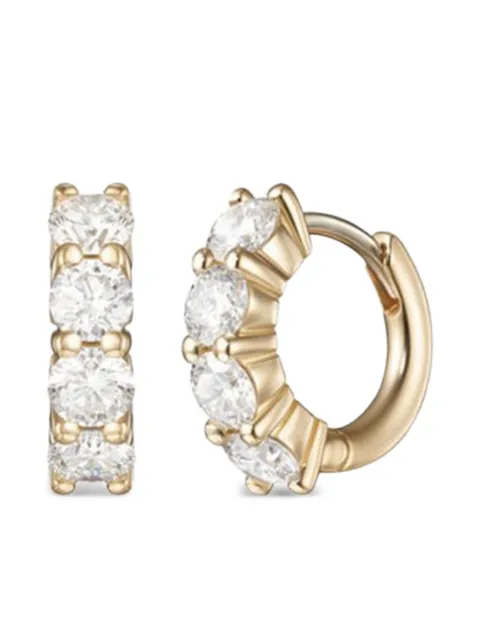 Melissa Kaye 18K yellow gold diamond Huggie hoop earrings Gold E2201AY