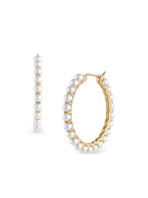 Baggins pearl hoop earrings Neutrals BESRI4561