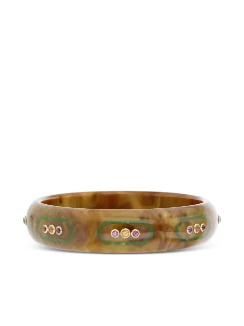 Mark Davis 18K yellow gold bakelite and rhodolite bracelet Brown 41501159