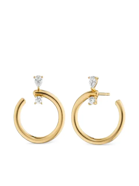 MONICA RICH KOSANN 18K yellow gold diamond wrap earrings Gold 45058