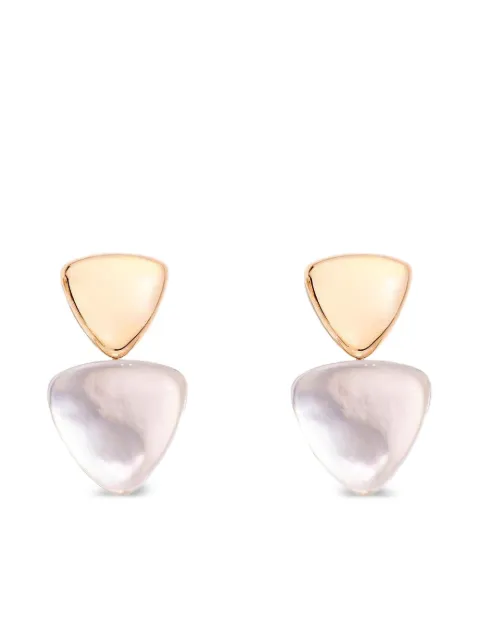 VHERNIER 18K rose gold rock crystal and mother of pearl earrings Pink 0N1601B232