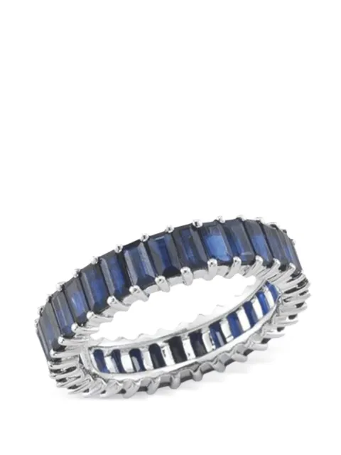 Dana Rebecca Designs 14K white gold Eternity sapphire ring Silver R706WHITE55