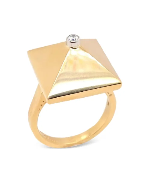 ALETTO BROTHERS 18K yellow gold Piramide diamond ring R00297