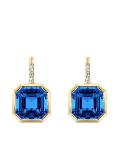 Goshwara 18K yellow gold topaz diamond earrings Gold JE0504LBTY