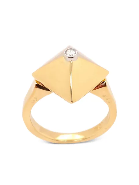 ALETTO BROTHERS 18K yellow gold mini Accent piramide ring Yellow R00304