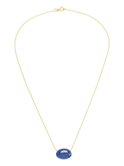 Jenna Blake 18k yellow gold Mariner lapis and diamond necklace Gold JBN0190L