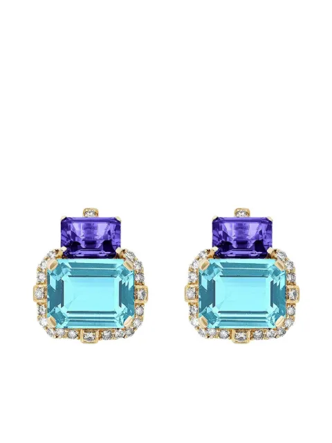 Goshwara 18k yellow gold Gossip Two Tier multi-stone earrings Gold JE0576BTTZY