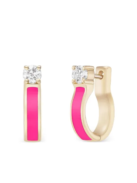 Melissa Kaye 18k rose gold Honey diamond hoop earrings Gold E2408CP