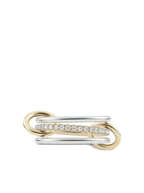 Spinelli Kilcollin 18K yellow and white gold Three Link diamond ring Gold G3SONSP