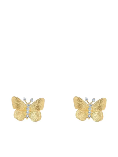 Tanya Farah 18K yellow gold small Butterfly diamond earrings Gold EBFLYSTXGLD