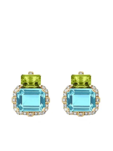 Goshwara 18K yellow gold Gossip topaz and diamond earrings Gold JE0576BTPEY
